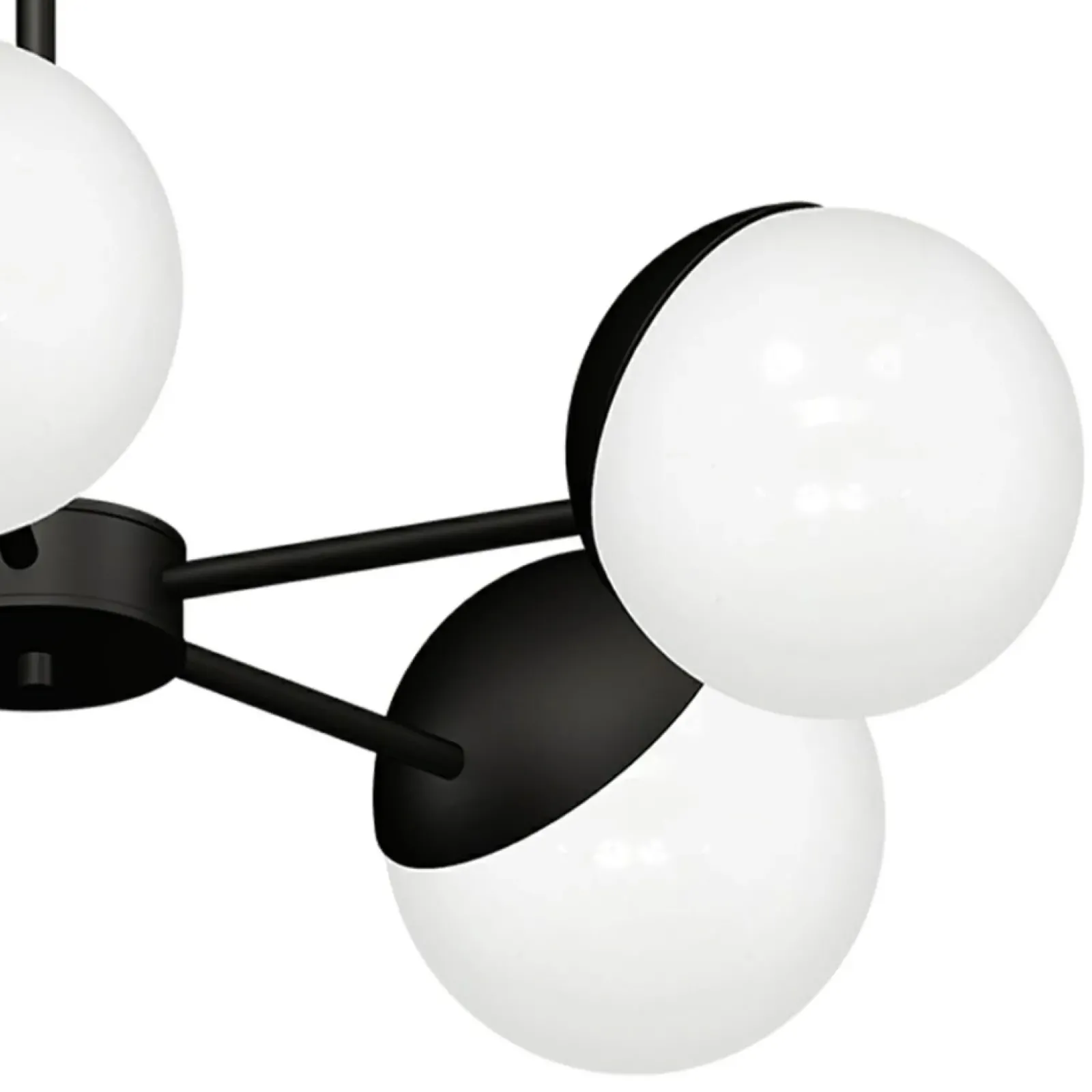 Sklep Kaja Czarno-biała, klasyczna lampa wisząca do salonu MLP8866 z serii SFERA | Kaja Ośw Flash Sale