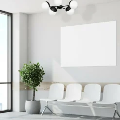 Sklep Kaja Czarno-biała, klasyczna lampa wisząca do salonu MLP8866 z serii SFERA | Kaja Ośw Flash Sale
