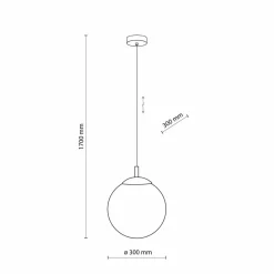 Sklep Kaja Czarno-biała, kulista lampa wisząca ⌀30cm TK 5670 ESME WHITE | Kaja Flash Sale