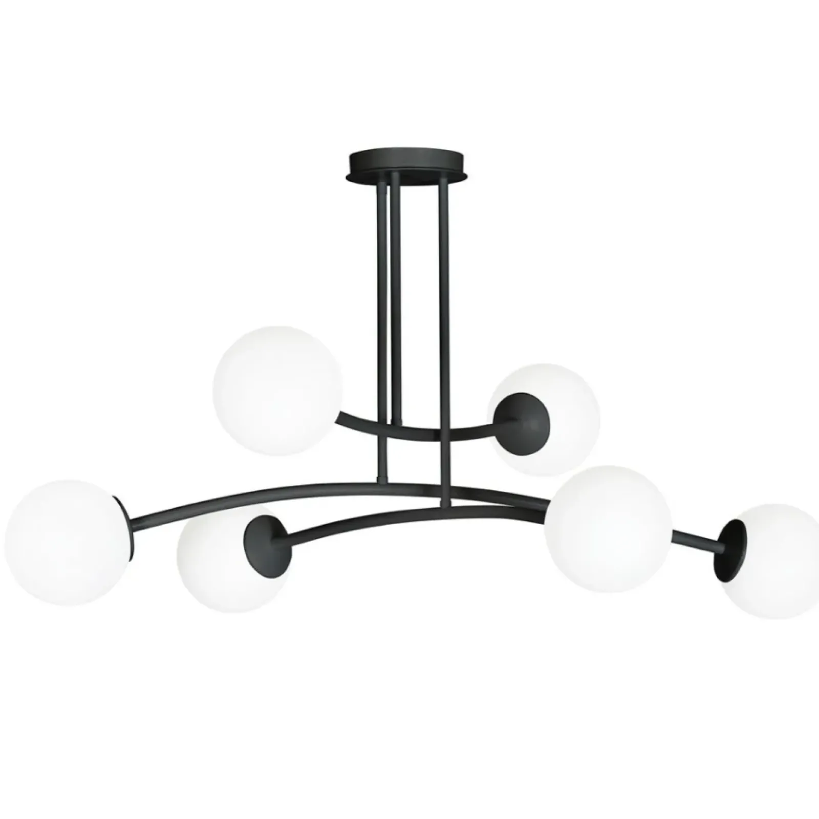 Sklep Kaja Czarno-biała lampa sufitowa do sypialni 1024/6 HALLDOR | Kaja Hot