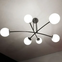 Sklep Kaja Czarno-biała lampa sufitowa do sypialni 1024/6 HALLDOR | Kaja Hot