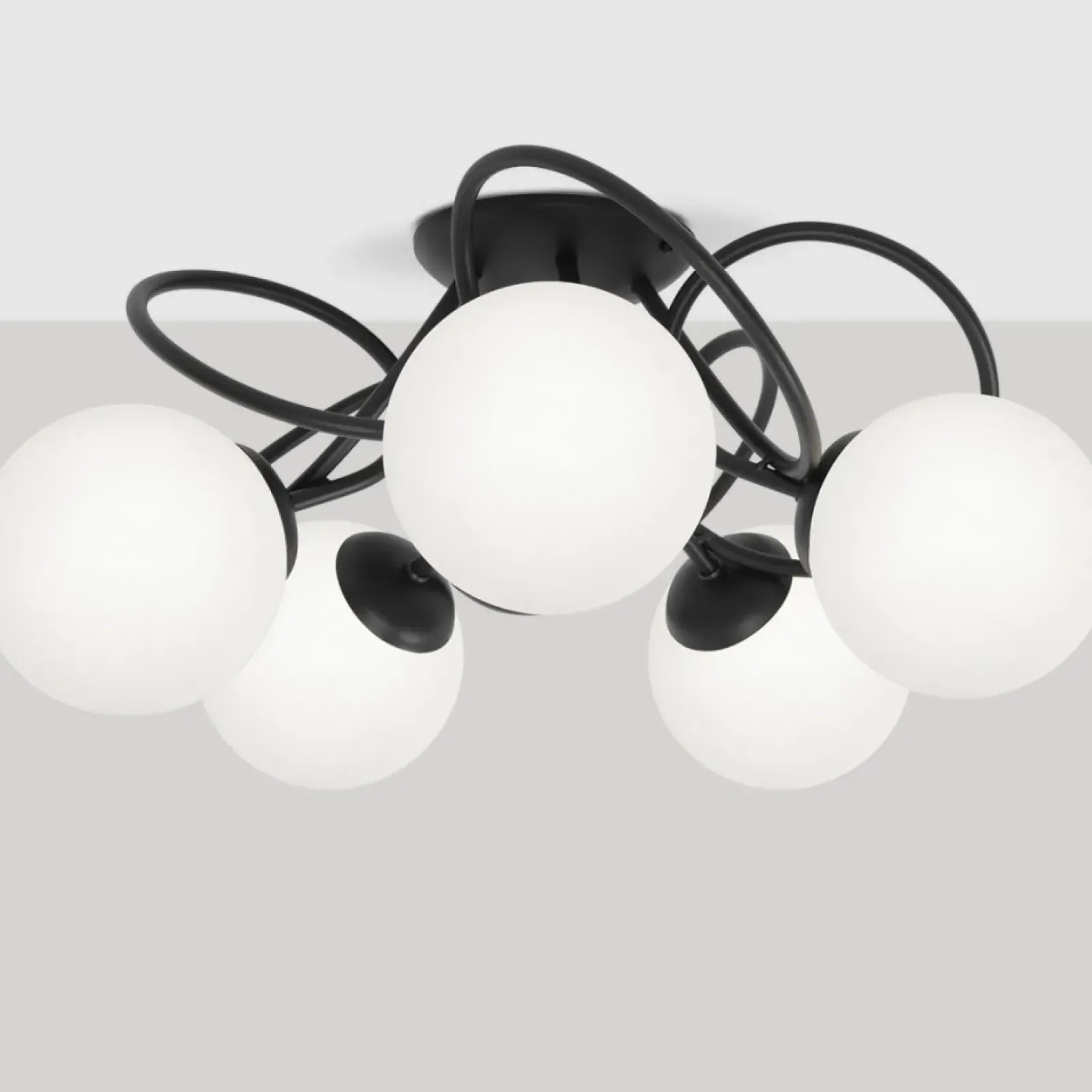 Sklep Kaja Czarno-biała lampa sufitowa w stylu klasycznym K-5351 z serii NELA Outlet