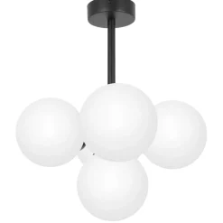 Sklep Kaja Czarno-biała lampa sufitowa z pięcioma kloszami K-5361 z serii INEZ Best