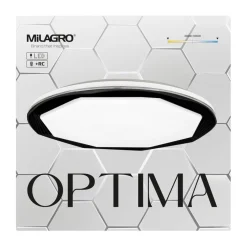 Sklep Kaja Czarno-biała lampa sufitowa LED do salonu ML7053 OPTIMA | Kaja* Plafony Klasyczne|Plafony Nowoczesne