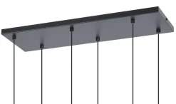Sklep Kaja Czarno-biała lampa wisząca na sześć żarówek K-4748 | Kaja Oświetlenie Fashion