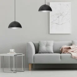 Sklep Kaja Czarno-biała lampa wisząca, na jedną żarówkę MLP8954 z serii BETA | Kaja Oświetl Shop
