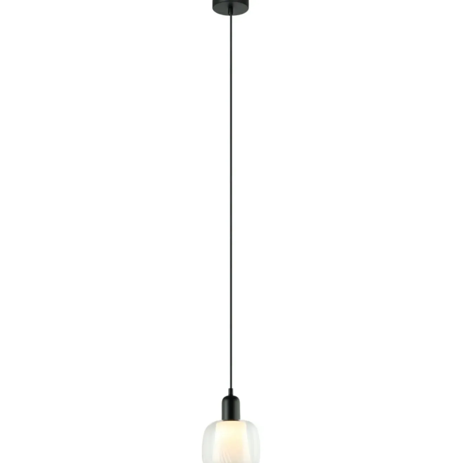 Sklep Kaja Czarno-biała lampa wisząca PND-67594-1-BK+CL LAMEZIA | Kaja Best Sale