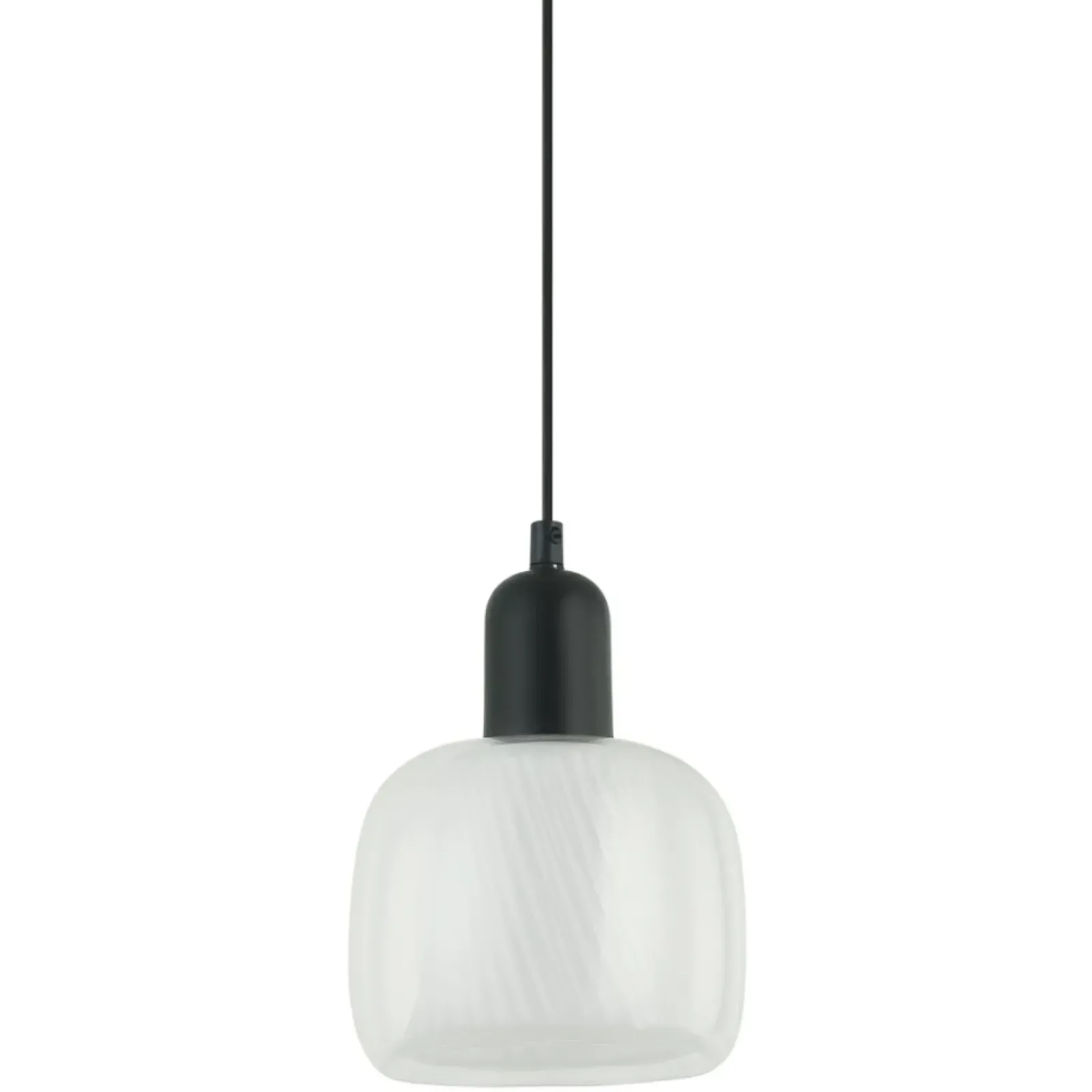 Sklep Kaja Czarno-biała lampa wisząca PND-67594-1-BK+CL LAMEZIA | Kaja Best Sale