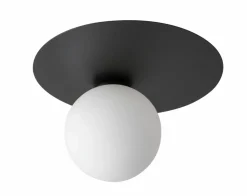 Sklep Kaja Czarno-biały plafon z okrągłym kloszem SIG 33263 z serii ARGON KOŁO Shop