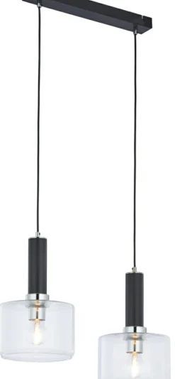 Sklep Kaja Czarno-srebrna lampa wisząca nad wyspę JUP 1856 VANES | Kaja Cheap