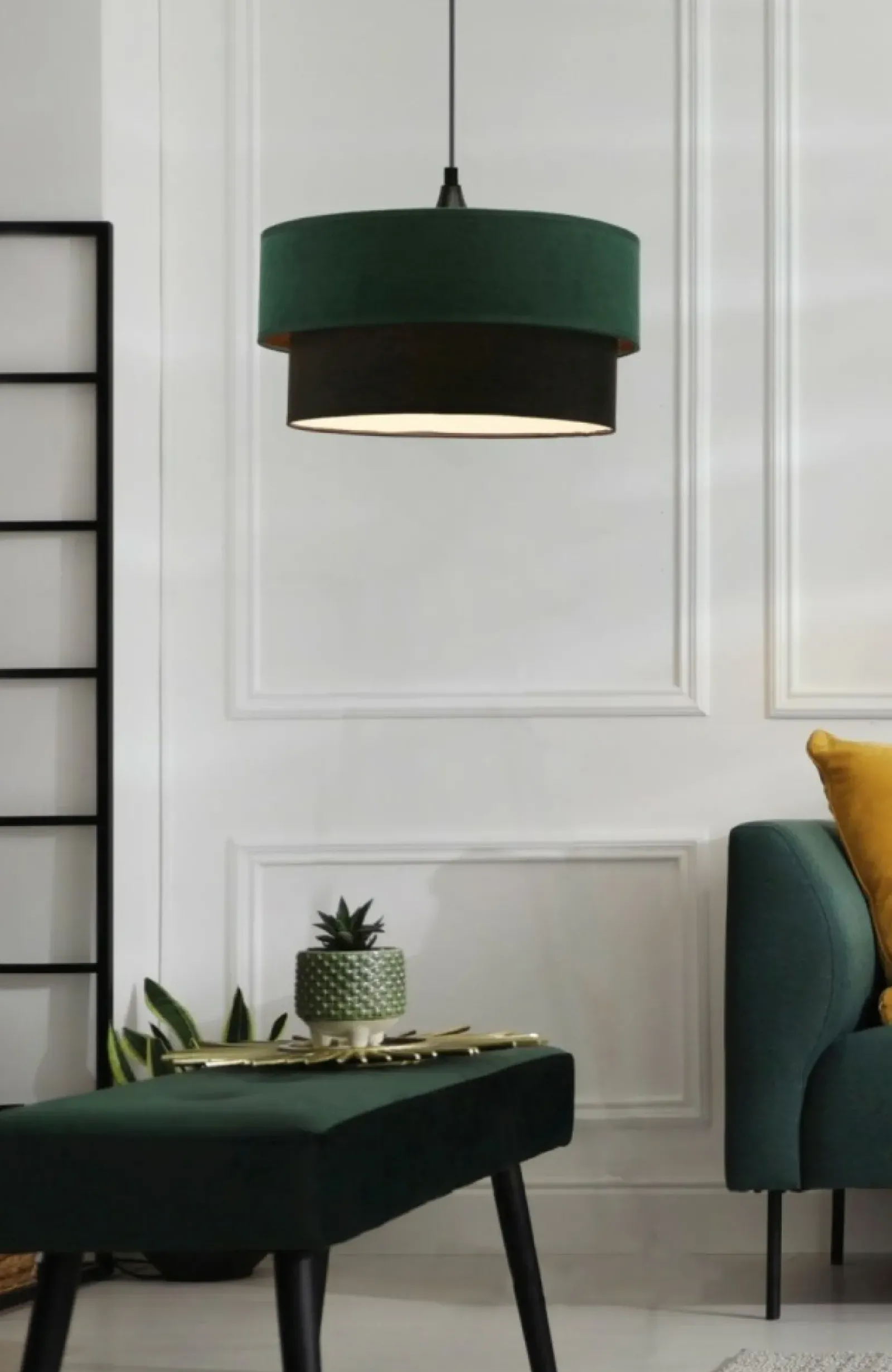 Sklep Kaja Czarno-zielona lampa wisząca z abażurem 31-19707 SOLANTO | Kaja Hot