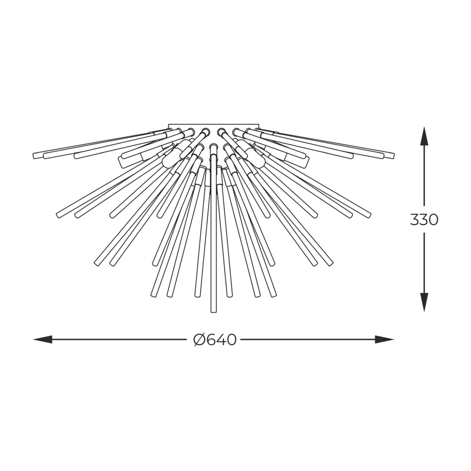 Sklep Kaja Czarno-złota, designerska lampa sufitowa C0491-06B-F7BC URCHIN | Kaja* Plafony Nowoczesne