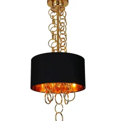 Sklep Kaja Czarno-złota, elegancka lampa wisząca AZ2678 KATE | Kaja Oświetlenie czarny Store