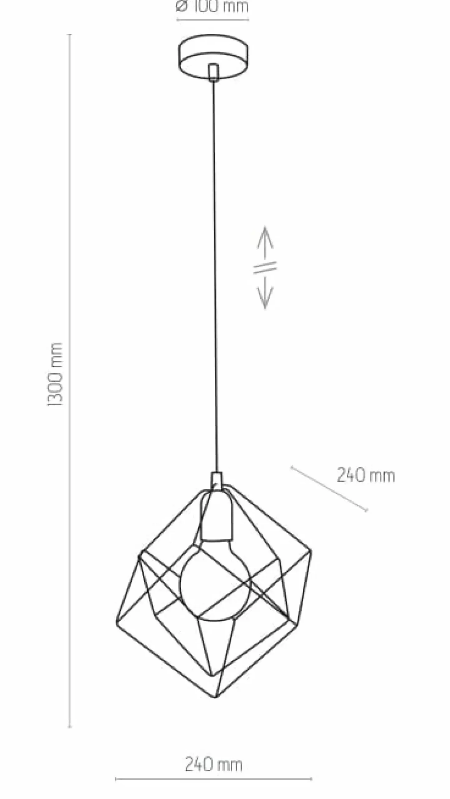 Sklep Kaja Czarno-złota, geometryczna lampa wisząca TK 2777 ALAMBRE | Kaja czarny Cheap