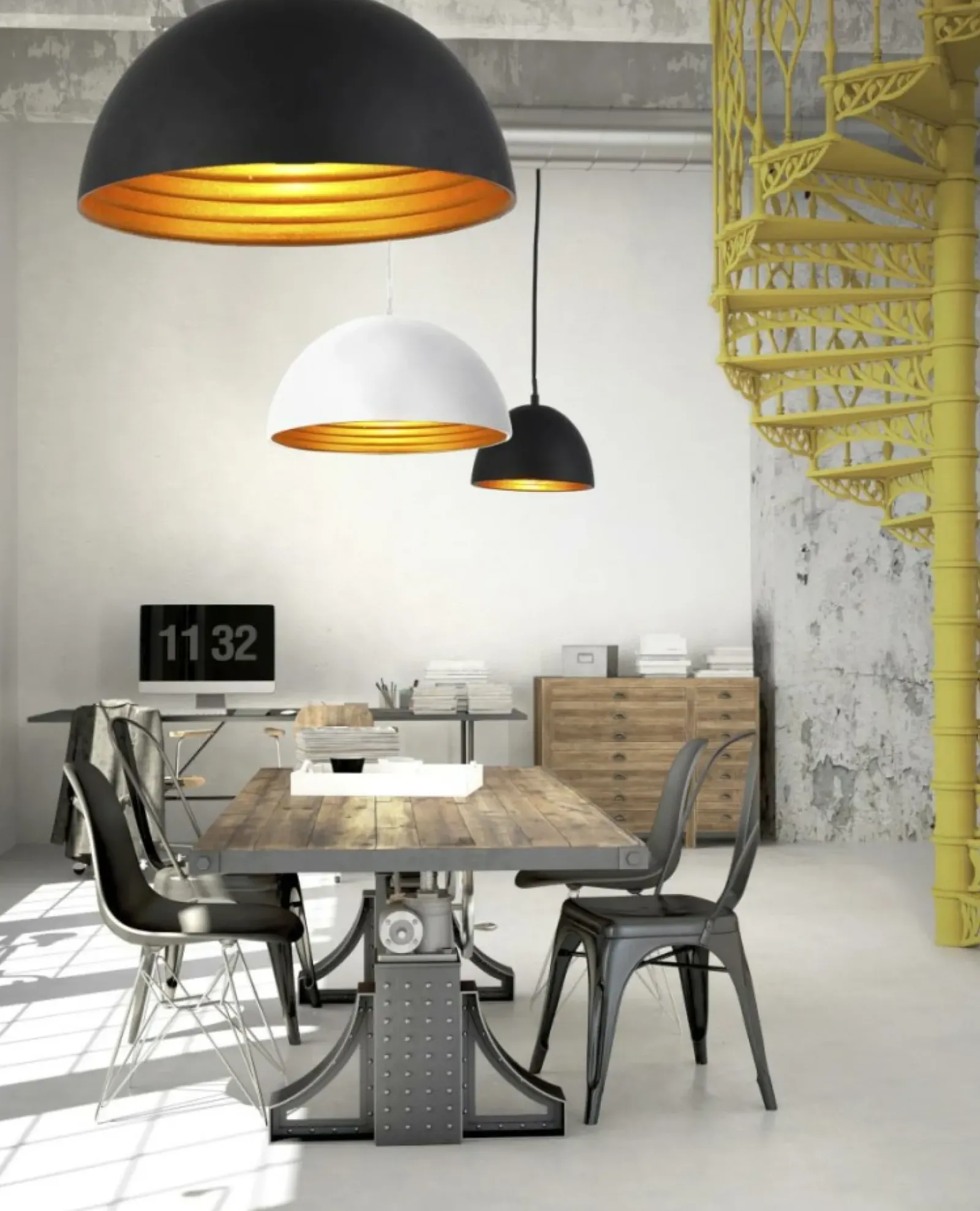 Sklep Kaja Czarno-złota, kopułowa lampa wisząca ⌀18cm AZ1393 MODENA | Kaja Best Sale