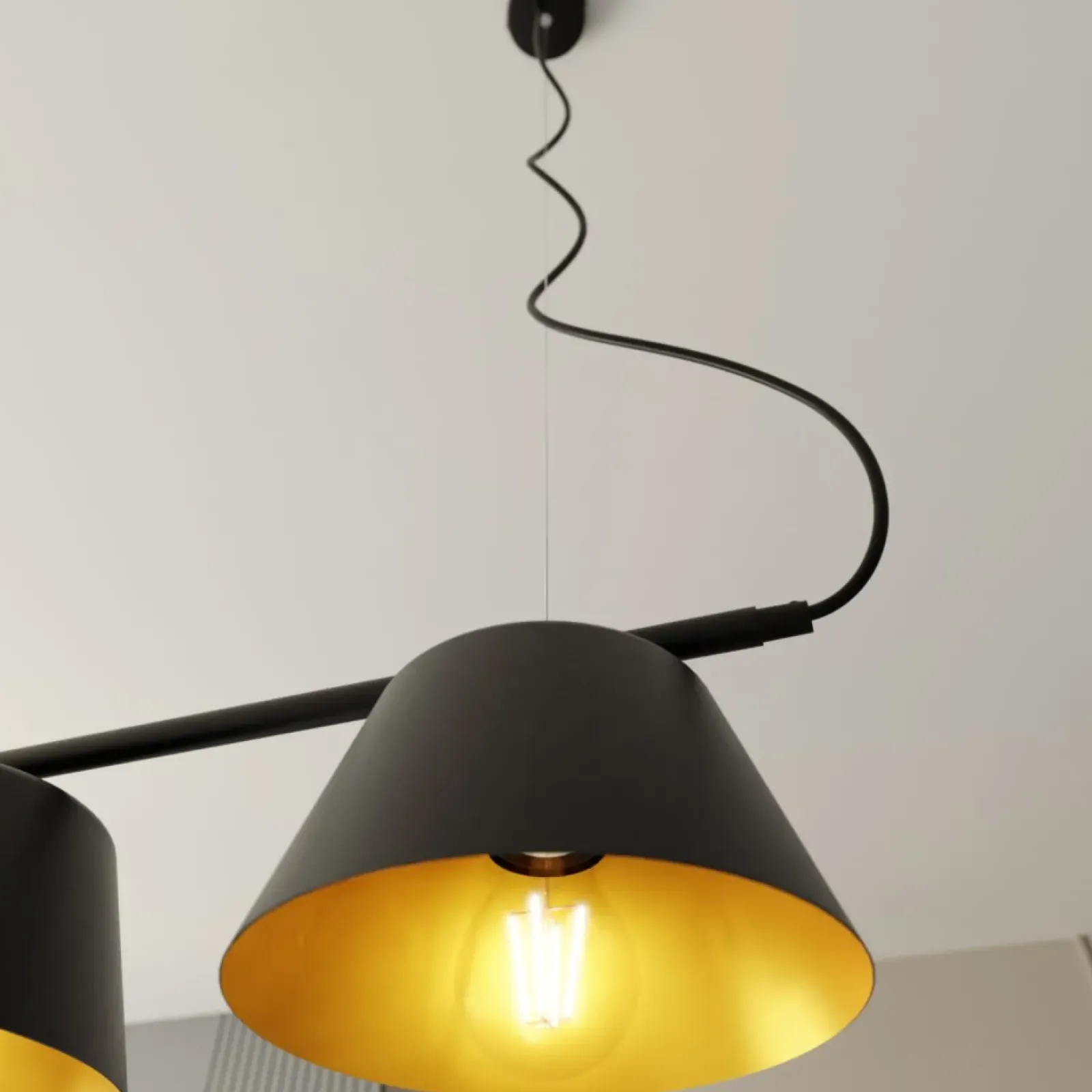 Sklep Kaja Czarno-złota lampa do oświetlenia stołu 1337/4 GELATO | Kaja Fashion