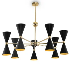 Sklep Kaja Czarno-złota lampa do salonu MOD108PL-14GB VESPER | Kaja Oświetlenie Best Sale