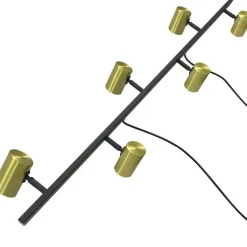 Sklep Kaja Czarno-złota lampa nad wyspę kuchenną LP-731/6L GD SNOW | Kaja Fashion