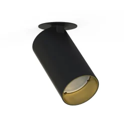 Sklep Kaja Czarno-złota lampa sufitowa, reflektor, na GU10 7688 | Kaja* Oprawy Podtynkowe