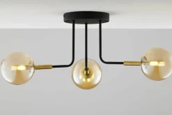 Sklep Kaja Czarno-złota lampa sufitowa JUP 2037 BU 3 CZ/MS BU BURANO | Kaja Shop