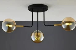 Sklep Kaja Czarno-złota lampa sufitowa JUP 2037 BU 3 CZ/MS BU BURANO | Kaja Shop