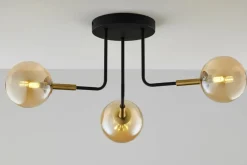 Sklep Kaja Czarno-złota lampa sufitowa JUP 2037 BU 3 CZ/MS BU BURANO | Kaja Shop