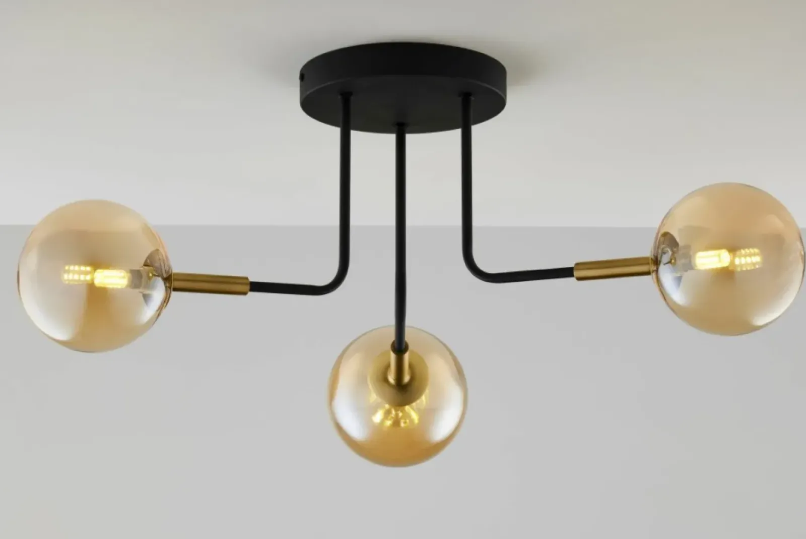 Sklep Kaja Czarno-złota lampa sufitowa JUP 2037 BU 3 CZ/MS BU BURANO | Kaja Shop