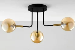 Sklep Kaja Czarno-złota lampa sufitowa JUP 2037 BU 3 CZ/MS BU BURANO | Kaja Shop