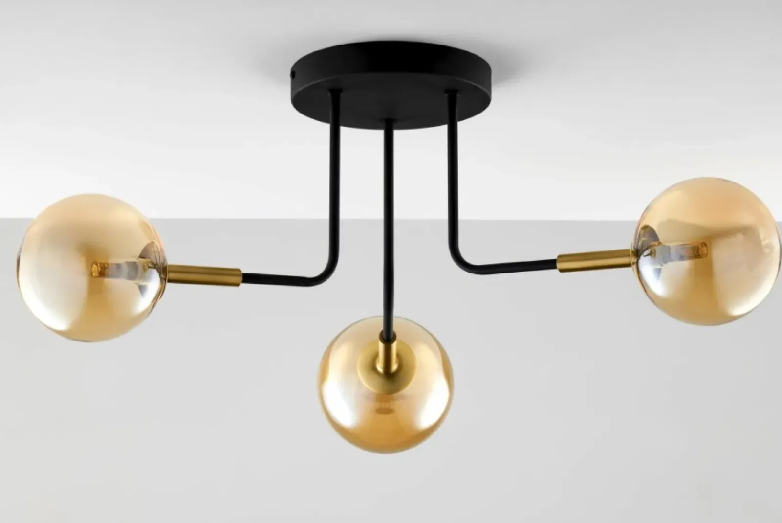 Sklep Kaja Czarno-złota lampa sufitowa JUP 2037 BU 3 CZ/MS BU BURANO | Kaja Shop