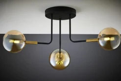Sklep Kaja Czarno-złota lampa sufitowa JUP 2037 BU 3 CZ/MS BU BURANO | Kaja Shop