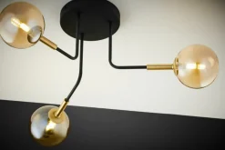 Sklep Kaja Czarno-złota lampa sufitowa JUP 2037 BU 3 CZ/MS BU BURANO | Kaja Shop