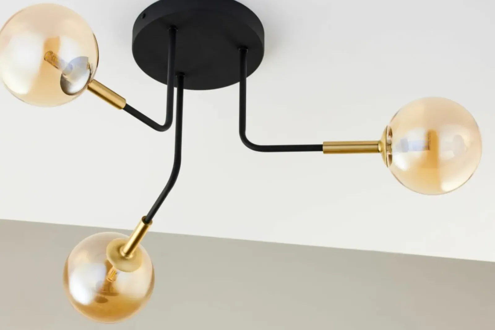 Sklep Kaja Czarno-złota lampa sufitowa JUP 2037 BU 3 CZ/MS BU BURANO | Kaja Shop