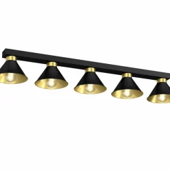 Sklep Kaja Czarno-złota lampa sufitowa, pięć źródeł światła LX 0626 z serii DEMET Outlet