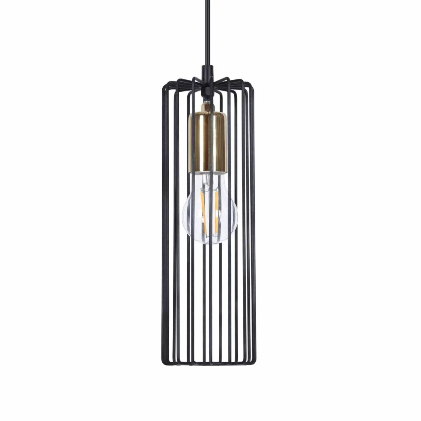 Sklep Kaja Czarno-złota lampa wisząca - okrągła podsufitka K-4937 | Kaja Hot