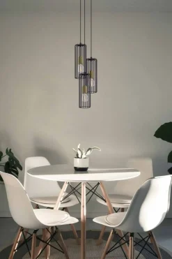 Sklep Kaja Czarno-złota lampa wisząca - okrągła podsufitka K-4937 | Kaja Hot