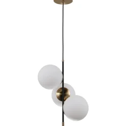 Sklep Kaja Czarno-złota lampa wisząca do kuchni PND-43660-3 STELIA | Kaja Clearance
