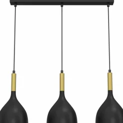 Sklep Kaja Czarno-złota lampa wisząca, nad stół kuchenny LX 3891 z serii NOAK Shop