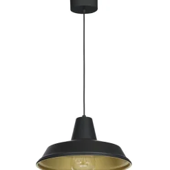 Sklep Kaja Czarno-złota lampa wisząca nad okrągły stół ⌀36 LX 4032 CLASS | Kaja Sale