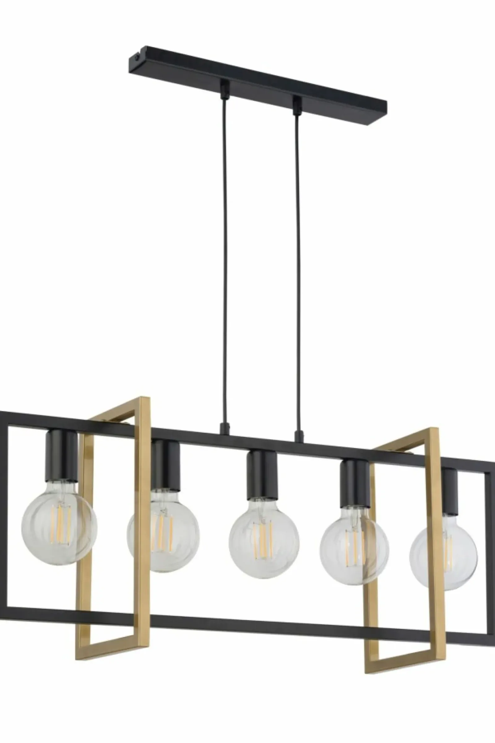 Sklep Kaja Czarno-złota lampa wisząca na ozdobne żarówki SIG 32236 z serii EDEN Fashion