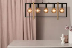 Sklep Kaja Czarno-złota lampa wisząca na ozdobne żarówki SIG 32236 z serii EDEN Fashion