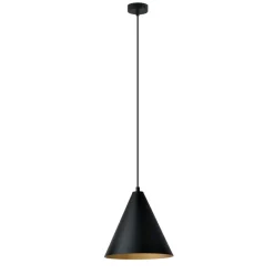 Sklep Kaja Czarno-złota lampa wisząca, pojedyncza, do kuchni 1271/1 z serii REBEL Store