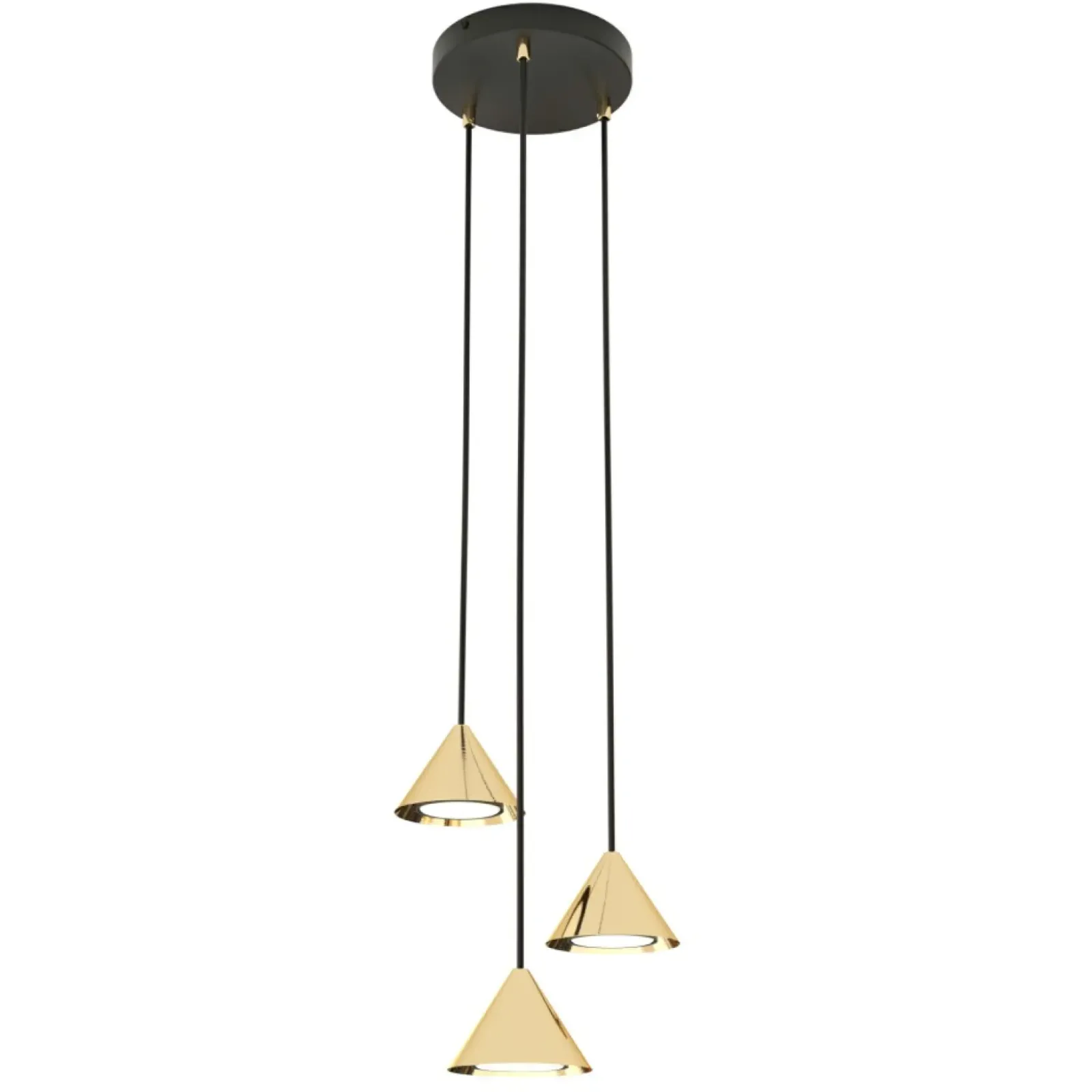 Sklep Kaja Czarno-złota lampa wisząca 1329/3PREM ELIT 3 PREMIUM GOLD | Kaja Flash Sale