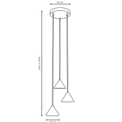 Sklep Kaja Czarno-złota lampa wisząca 1329/3PREM ELIT 3 PREMIUM GOLD | Kaja Flash Sale