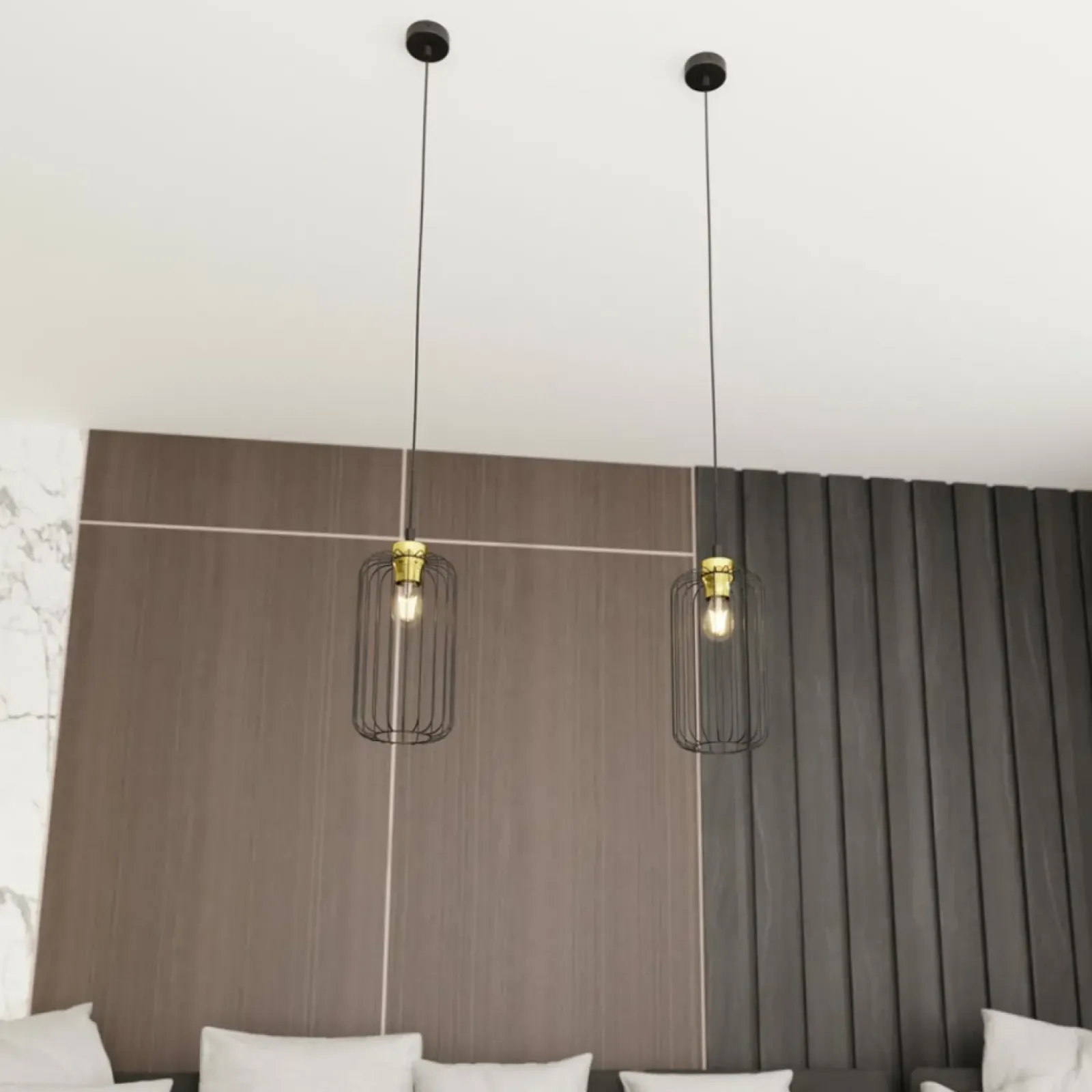 Sklep Kaja Czarno-złota lampa wisząca, pojedyncza 1364/1 z serii VANDER Online