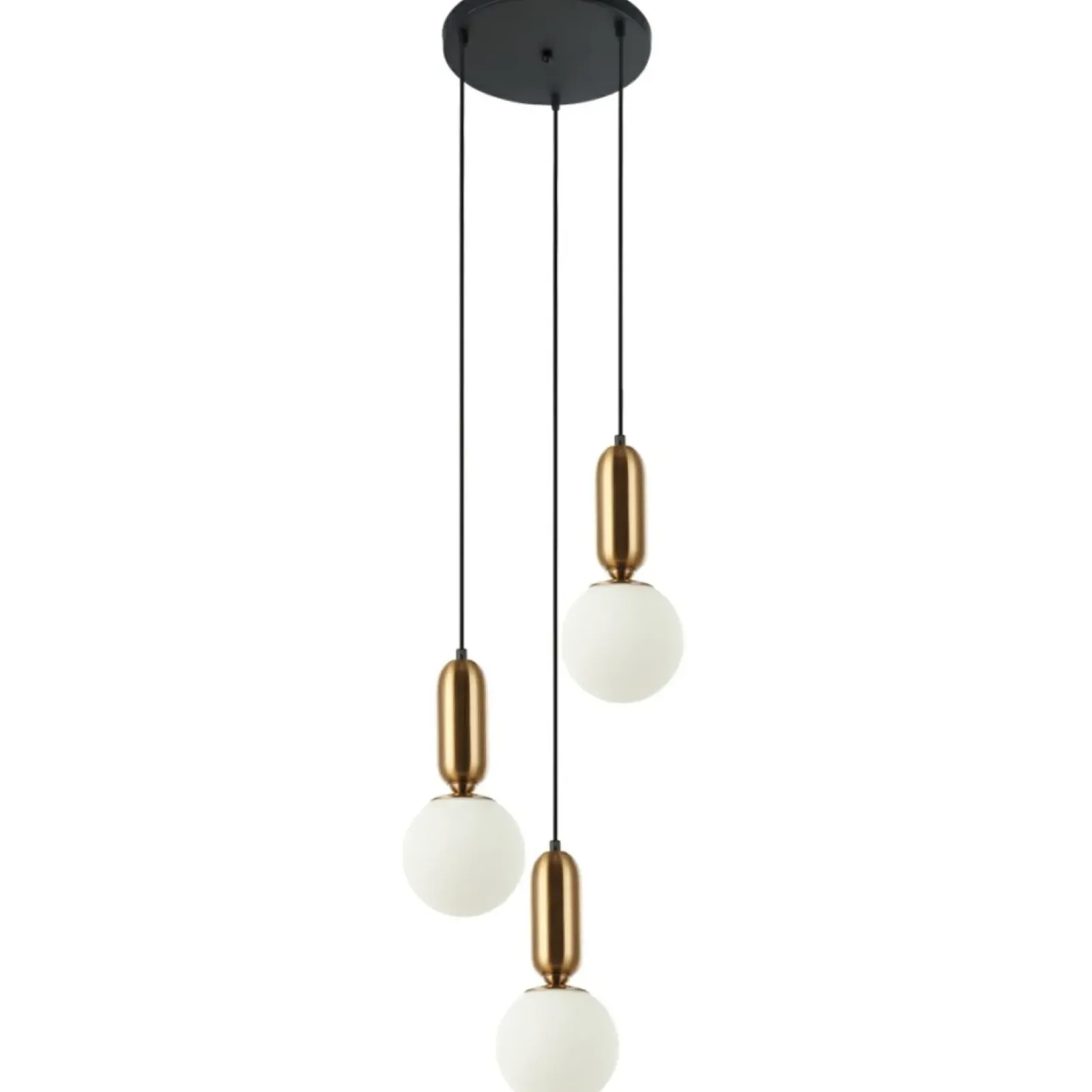 Sklep Kaja Czarno-złota lampa wisząca PND-02340-3S-BRO ALDEVA | Kaja Oświetlenie Clearance