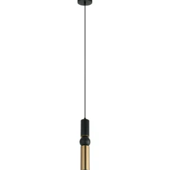 Sklep Kaja Czarno-złota lampa wisząca PND-14290-1-BK-BRO ISIDORA | Kaja Best Sale