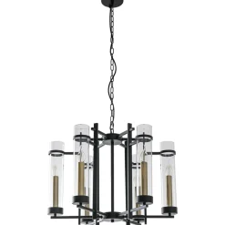 Sklep Kaja Czarno-złota lampa wisząca PND-31186-6A-BL ASPEN | Kaja Oświetlenie Best