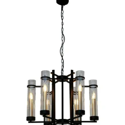 Sklep Kaja Czarno-złota lampa wisząca PND-31186-6A-BL ASPEN | Kaja Oświetlenie Best