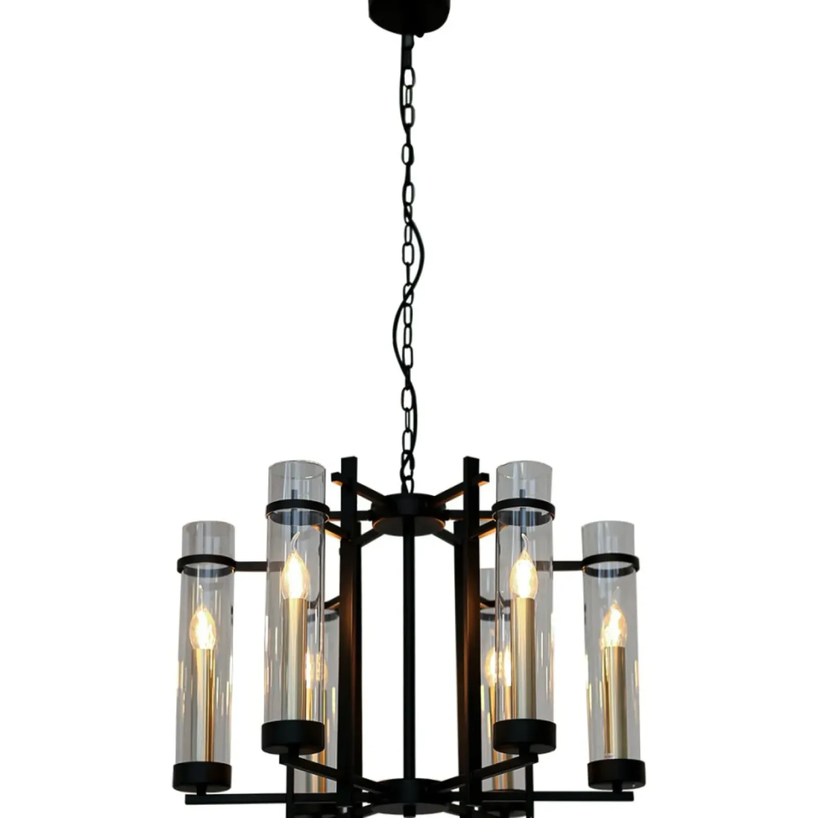 Sklep Kaja Czarno-złota lampa wisząca PND-31186-6A-BL ASPEN | Kaja Oświetlenie Best