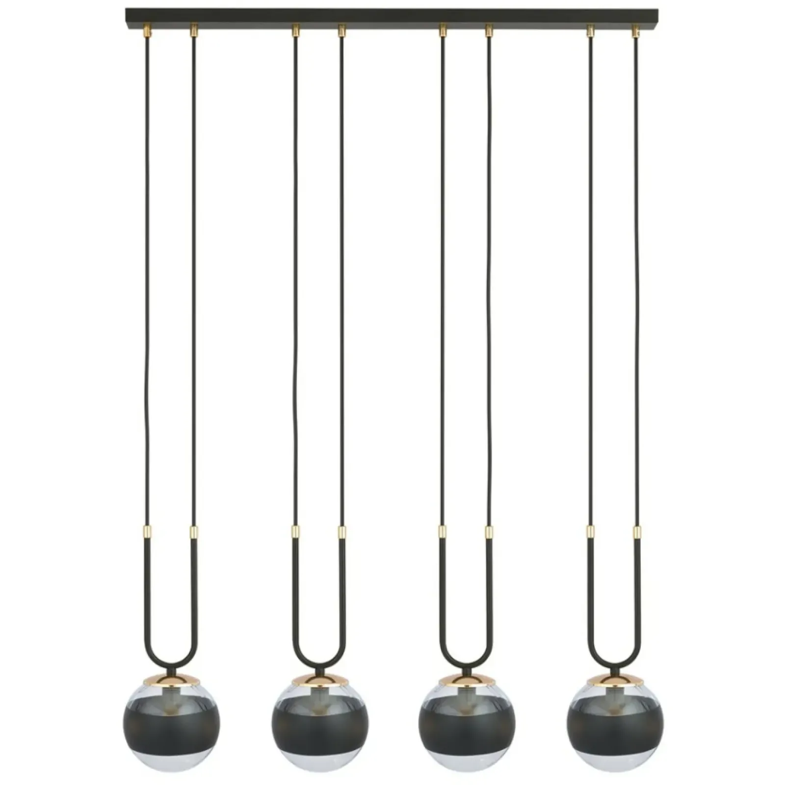 Sklep Kaja Czarno-złota lampa wisząca, regulowane zwisy 1113/4 GLAM | Kaja Outlet